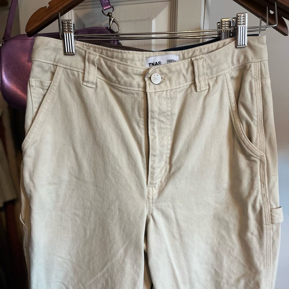 Aritzia Cream Cargo Pants